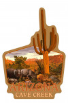 Cave Creek, Arizona - Painterly - Javelina and Cactus - Contour