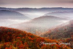 Hiawassee, Georgia - Photography - Autumn Fog Over Hills