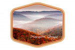 Hiawassee, Georgia - Photography - Autumn Fog Over Hills - Contour