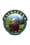 Talkeetna, Alaska - Painterly - Moose Scene - Contour