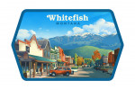 Whitefish, Montana - Lithograph - Downtown Whitefish - Contour