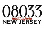 Haddonfield, New Jersey - 08033 Zip Code (Black & Red)