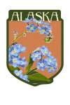 Alaska - Letterpress - Forget-Me-Nots - Contour