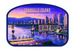 Vancouver, British Columbia - Oil Painting - Granville Island View with Burrard Bridge - Contour