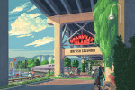 Vancouver, British Columbia - Painterly - Granville Island Entrance