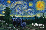 Dahlonega, Georgia - Starry Night - Bear & Cub