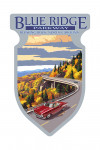 Blowing Rock, North Carolina - Painterly - Blue Ridge Parkway - Contour