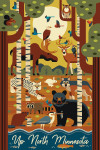 Minnesota -  Geometric - Up North - Forest Animals