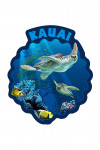 Kauai, Hawaii - Painterly - Sea Turtle Swimming - Contour