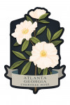 Atlanta, Georgia - Vintage Flora Noir - Cherokee Rose - Contour