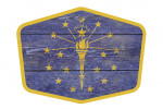 Indiana - Rustic Flag - Contour