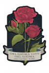 Oklahoma City, Oklahoma - Vintage Flora Noir - Oklahoma Rose - Contour