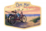 Cape May, New Jersey - Painterly - The Beach Is Calling - Beach Bikes - Contour