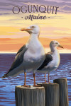 Ogunquit, Maine - Seagulls on Piers