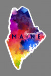 Ogunquit, Maine - State Abstract - Contour