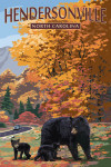 Hendersonville, North Carolina -  Bear Family & Fall Colors