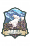 Glacier National Park, Montana - Mountain Goats Scene - Contour