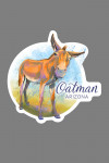 Oatman, Arizona - Watercolor - Wild Burro - Contour