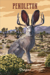Pendelton, Oregon - Painterly - Jackalope