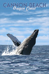 Cannon Beach, Oregon Coast - Breaching Humpback Whale