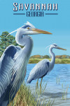 Savannah, Georgia - Blue Heron