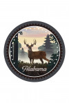 Alabama - Painterly - Deer & Sunrise - Contour