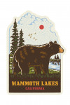 Mammoth Lakes, California - Vintage Linework - Black Bear - Contour