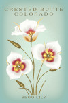 Crested Butte, Colorado - Vintage Flora Series - Sego Lily