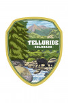 Telluride, Colorado - Painterly - Black Bears & Stream - Contour