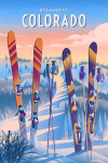 Steamboat Springs, Colorado - Ski / Snow / Winter Series - Prepare for Takeoff - Skis In Snowbank