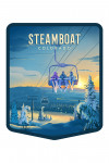 Steamboat Springs, Colorado - Lithograph - Chairlift - Contour