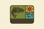 Simple Vector - Bass Fishing