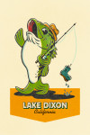 Lake Dixon, California - Vintage Mascot - Bass Fishing
