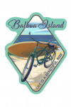Balboa Island, California - Beach Cruiser on Beach - Life is a Beautiful Ride - Contour
