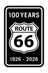 Route 66 - 100 Years - Black - Contour