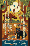 Bonners Ferry, Idaho - Geometric - Forest Animals