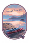 Salmon Arm, British Columbia - Glassy Sunrise - Kayak - Contour
