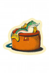 Vintage Mascot - Trout Fishing - Contour