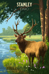Stanley, Idaho - Painterly - Roosevelt Elk