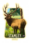 Stanley, Idaho - Painterly - Roosevelt Elk - Contour