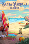 Santa Barbara, California - Painterly - Beach Activities