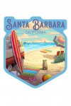 Santa Barbara, California - Painterly - Beach Activities - Contour