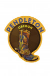 Pendleton, Oregon - Painterly - Boot & Star - Contour