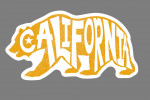 California - Typography - Bear Outline