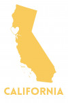 Healdsburg, California - State Outline & Heart
