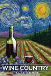California - Starry Night - Wine Country