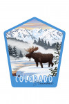 Steamboat Springs, Colorado - Painterly - Moose - Winter Scene - Contour