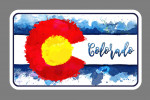 Colorado - Watercolor - Colorado State Flag - Contour