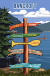 Bancroft, Ontario - Signpost - Lake & Bear