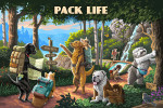 Painterly - Pack Life - Hiking Dogs